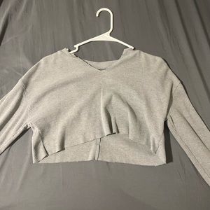 cropped off the shoulder long sleeve